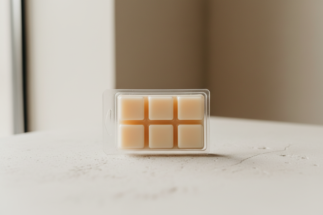 Make it a 6 cube wax melt tray. No label. 